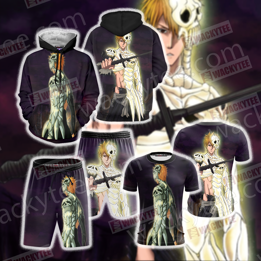 Bleach Ichigo Skull-Clad Form Unisex 3D T-shirt