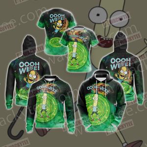 Mr.Poopybutthole Rick and Morty Unisex Zip Up Hoodie