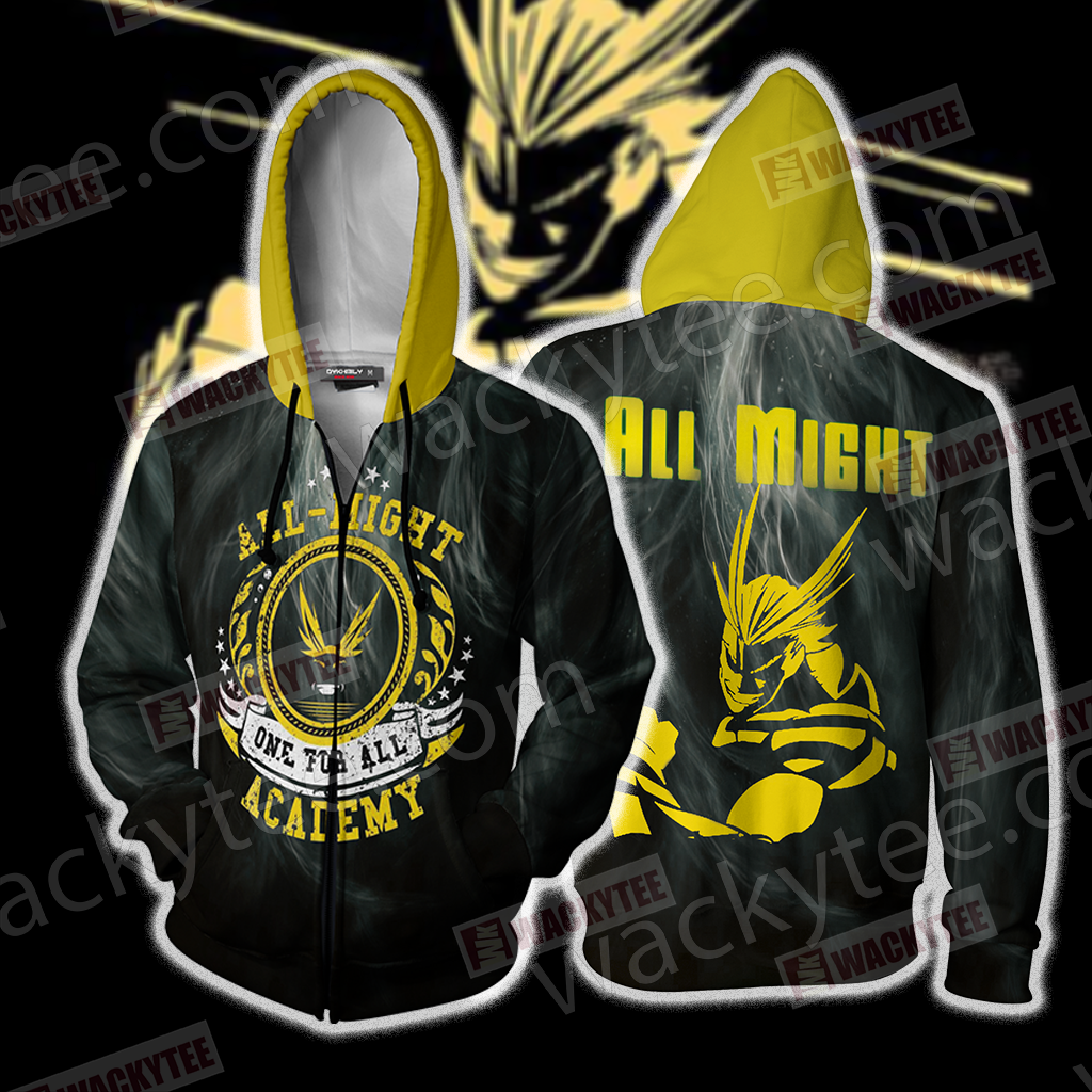 Boku No Hero Academia All Mighty Zip Up Hoodie Jacket 4XL