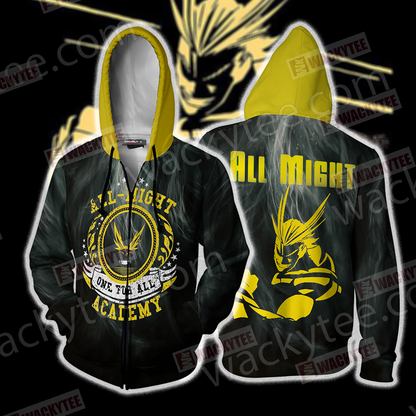 Boku No Hero Academia All Mighty Zip Up Hoodie Jacket 4XL