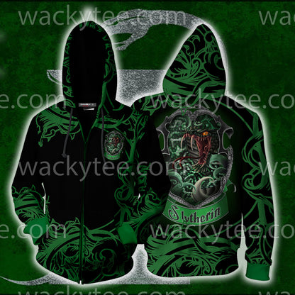 Cunning Like A Slytherin Harry Potter Zip Up Hoodie