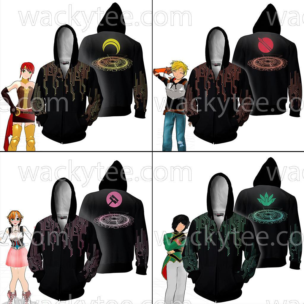 RWBY Team JNPR Jaune Arc Zip Up Hoodie