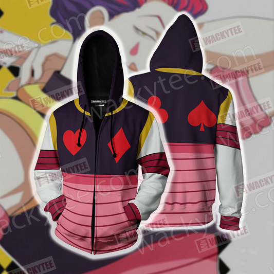 Hunter x Hunter Hisoka Cosplay Zip Up Hoodie Jacket 4XL