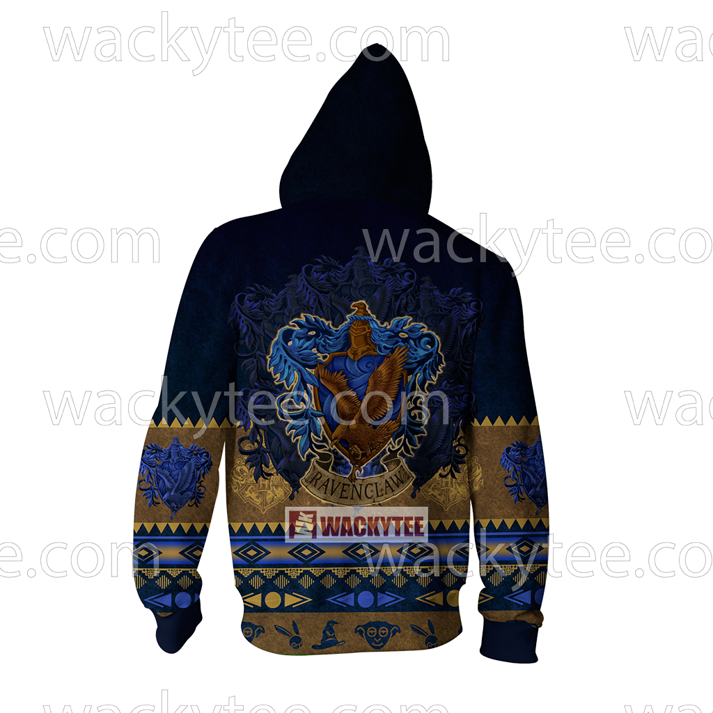 Wise Like A Ravenclaw Harry Potter Wacky Style Zip Up Hoodie