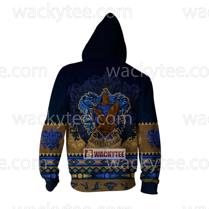 Wise Like A Ravenclaw Harry Potter Wacky Style Zip Up Hoodie