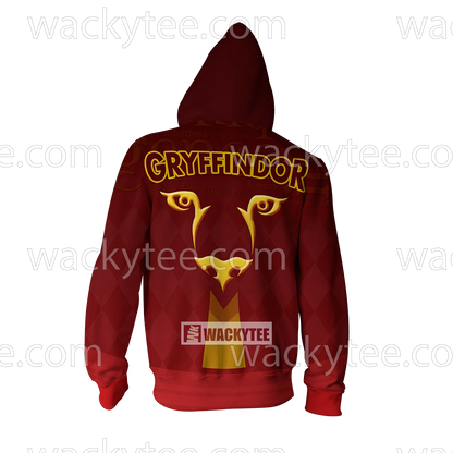 Gryffindor Let Deeds Reveal Your Heart New Zip Up Hoodie