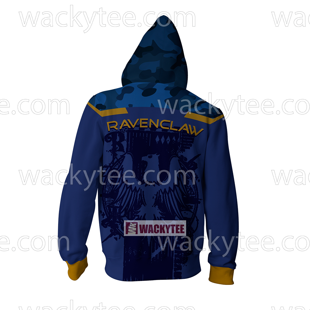 Ravenclaw The Doors Of Wisdom Are Never Shut Harry Potter Zip Up Hoodie