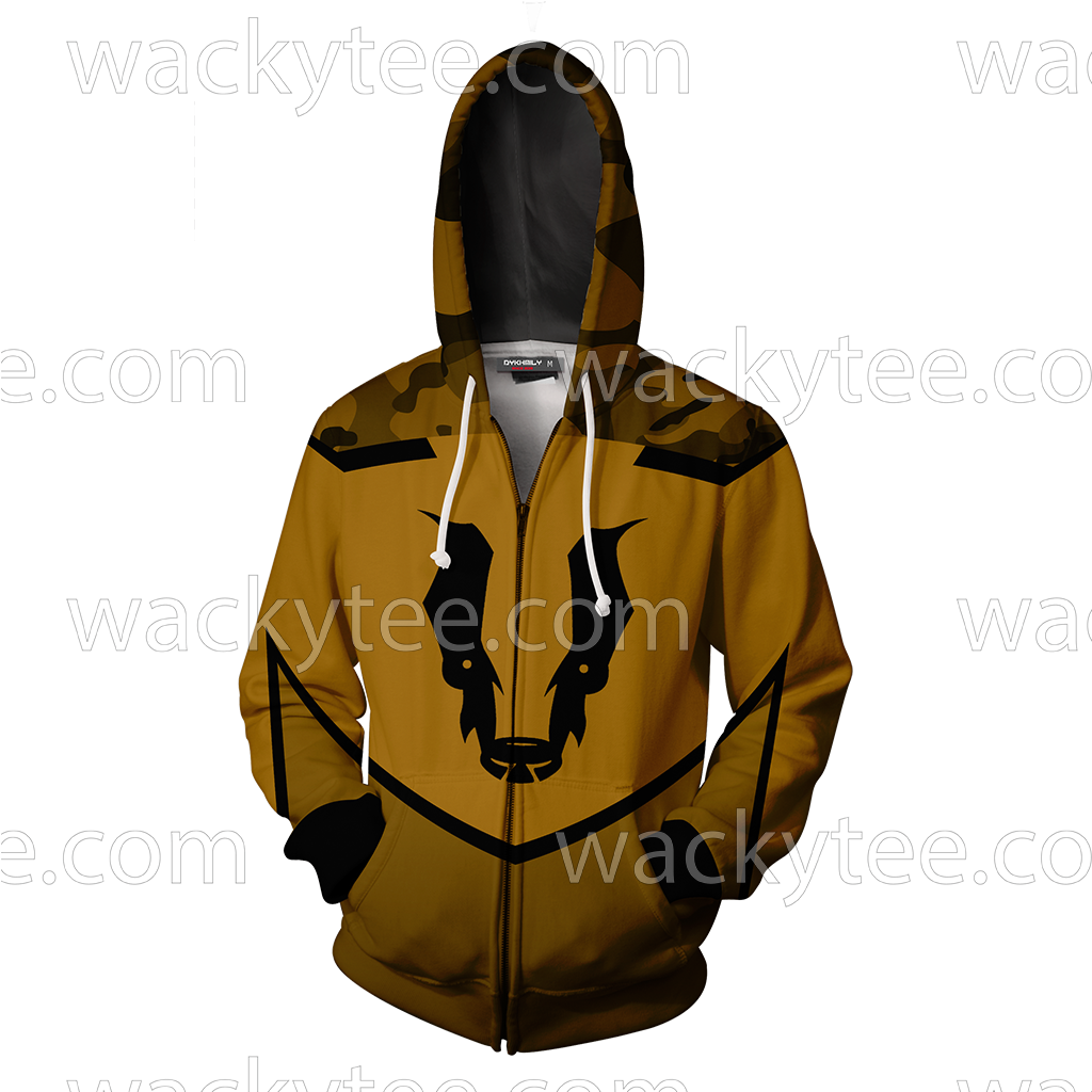 Hufflepuff My Honor Is My Loyalty Harry Potter Zip Up Hoodie