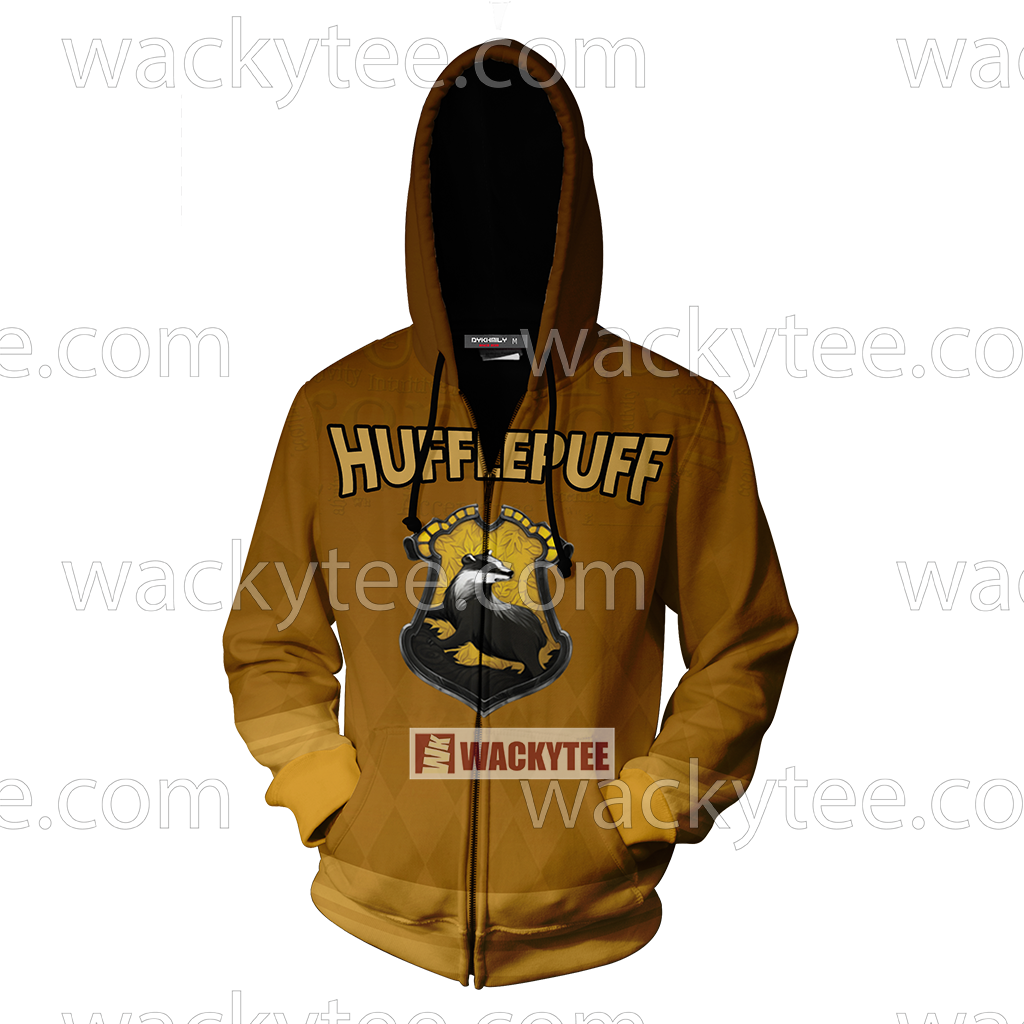 Hufflepuff My Honor Is My Loyalty New Zip Up Hoodie
