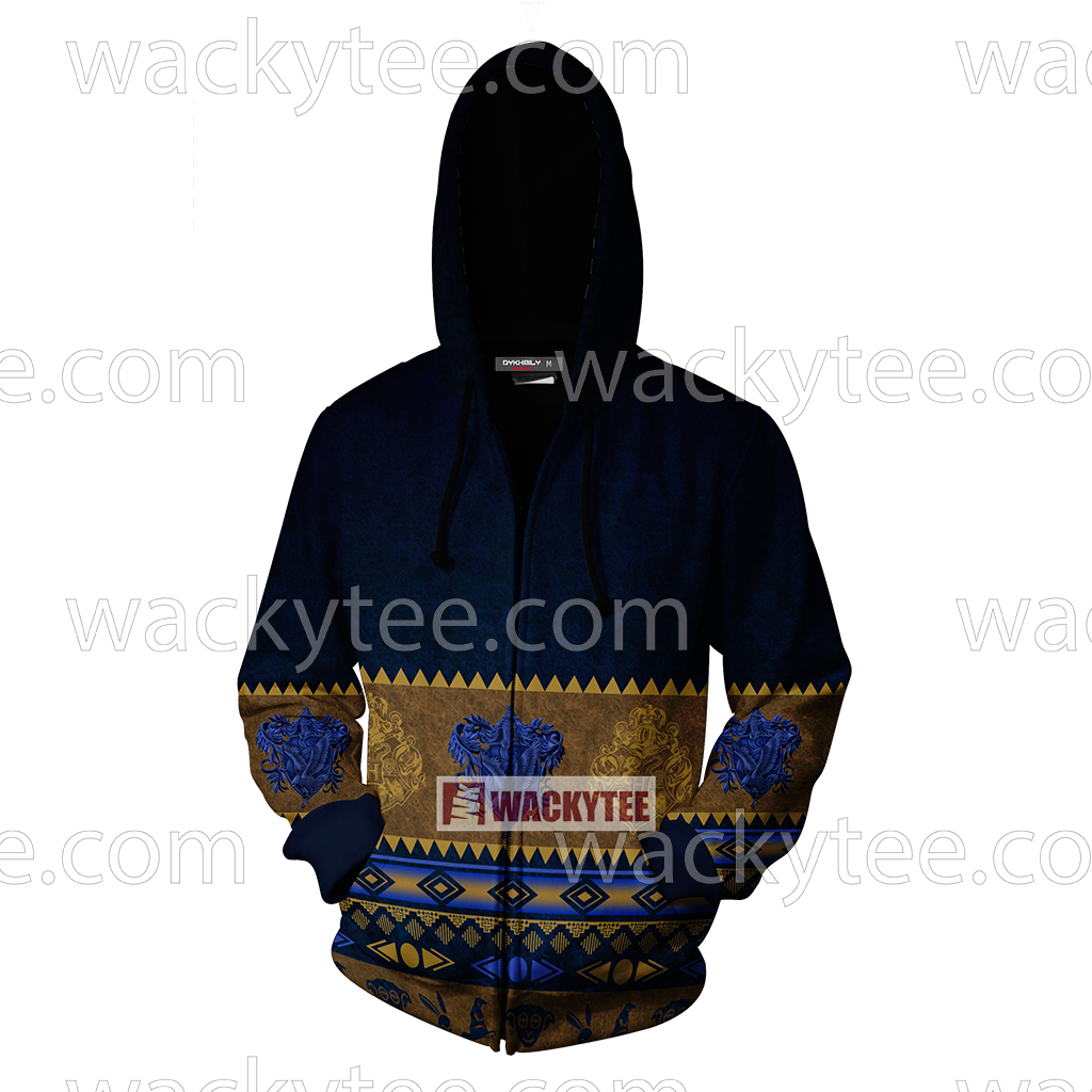 Wise Like A Ravenclaw Harry Potter Wacky Style Zip Up Hoodie