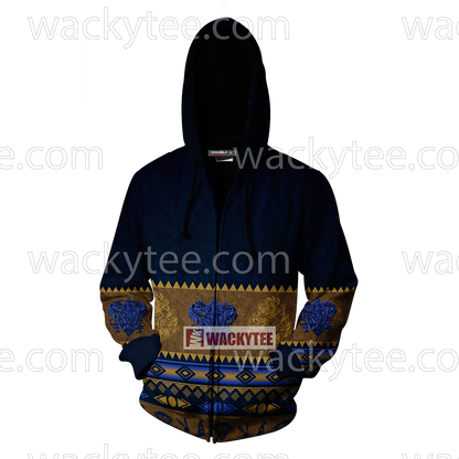Wise Like A Ravenclaw Harry Potter Wacky Style Zip Up Hoodie