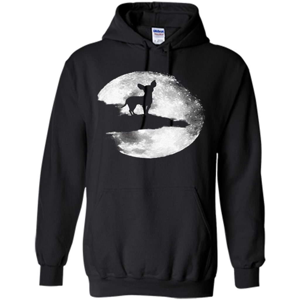 Chihuahua And Moon Halloween T-Shirt Orange