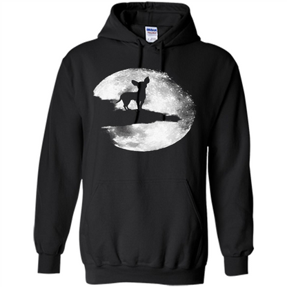 Chihuahua And Moon Halloween T-Shirt Orange