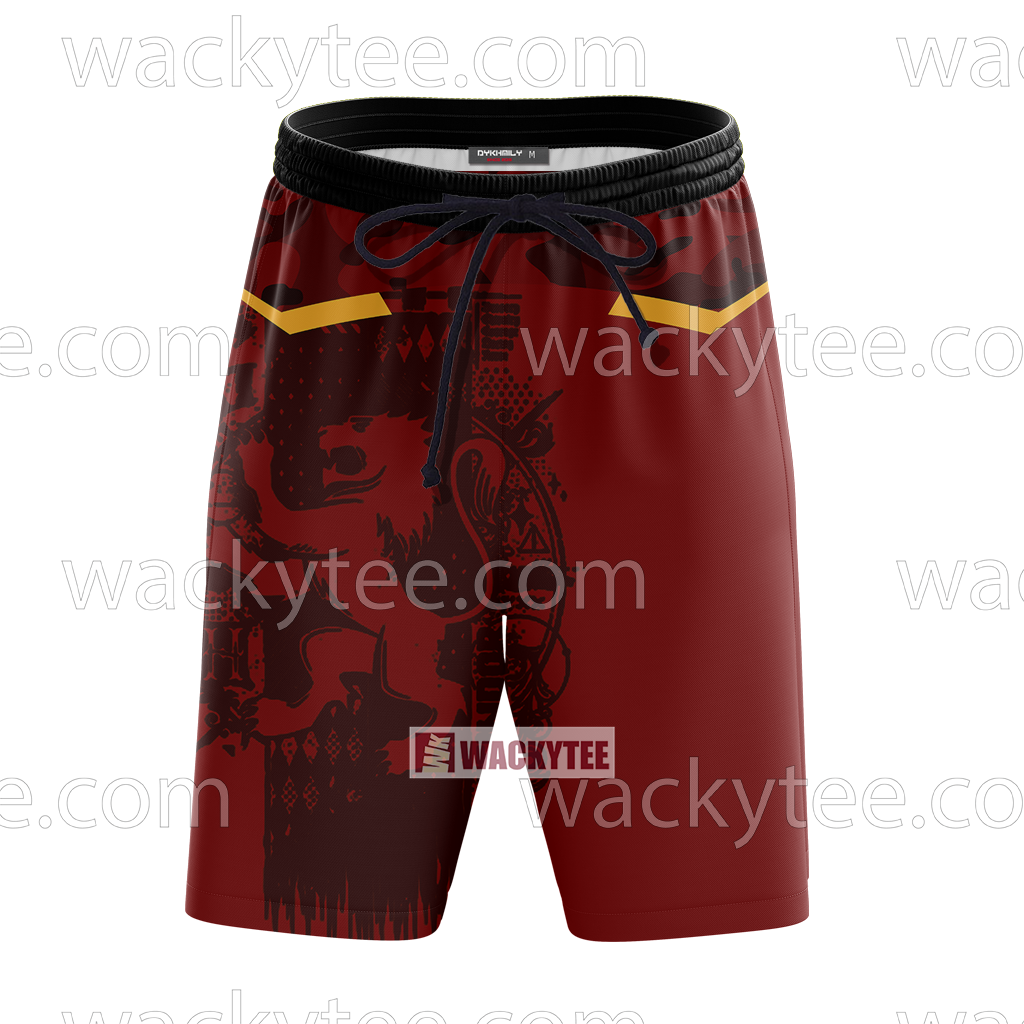Gryffindor Let Deeds Reveal Your Heart Harry Potter Beach Shorts