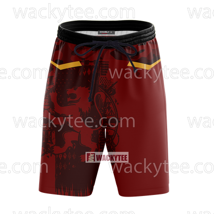 Gryffindor Let Deeds Reveal Your Heart Harry Potter Beach Shorts