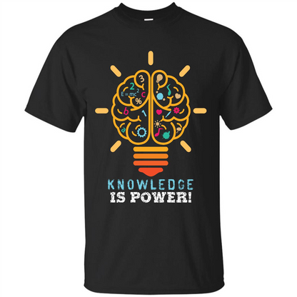 Student T-shirt Knowledge Is Power T-shirt Black