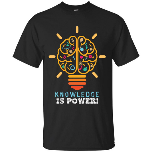 Student T-shirt Knowledge Is Power T-shirt Black