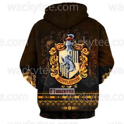 Loyal Like A Hufflepuff Harry Potter Wacky Style 3D Hoodie