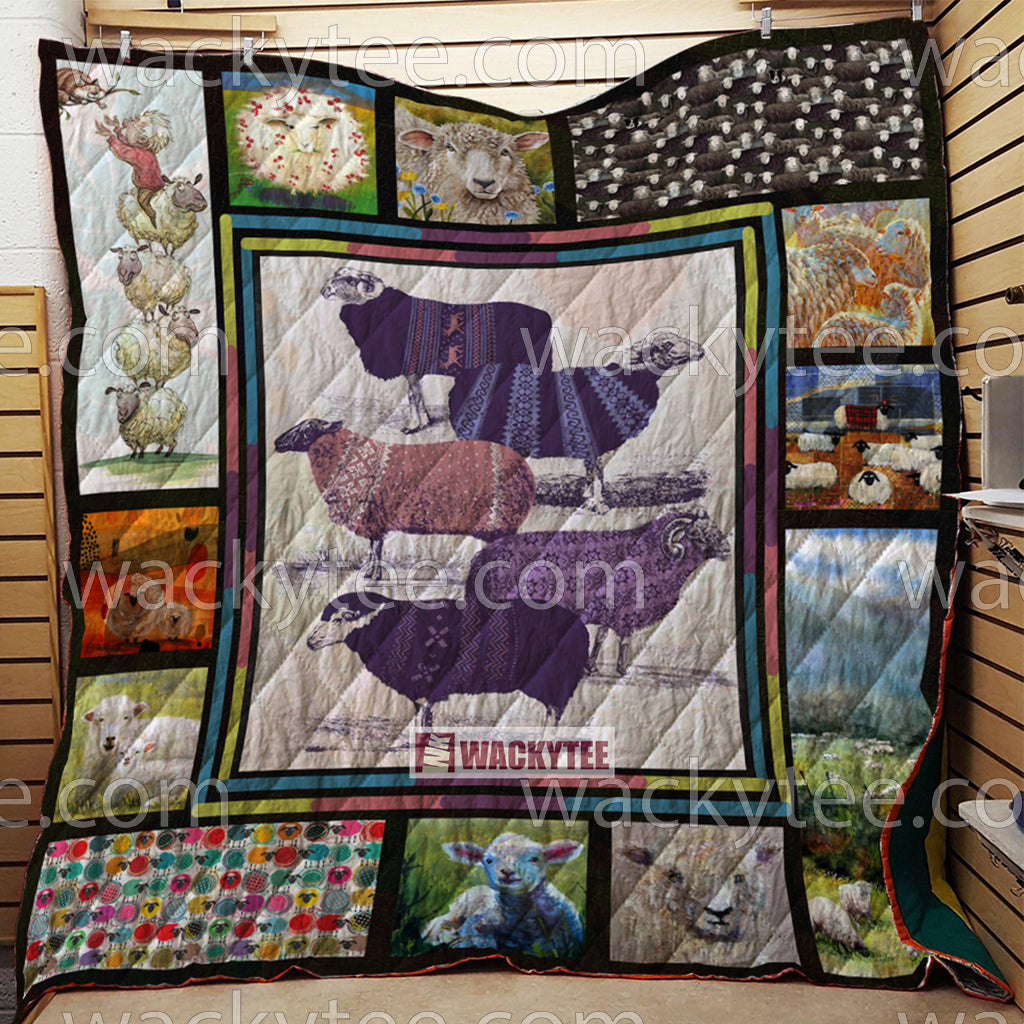 Sheeps 3D Quilt Blanket Queen (203x228CM)