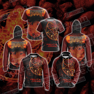 Doom 3 - Pentagram Unisex 3D Hoodie