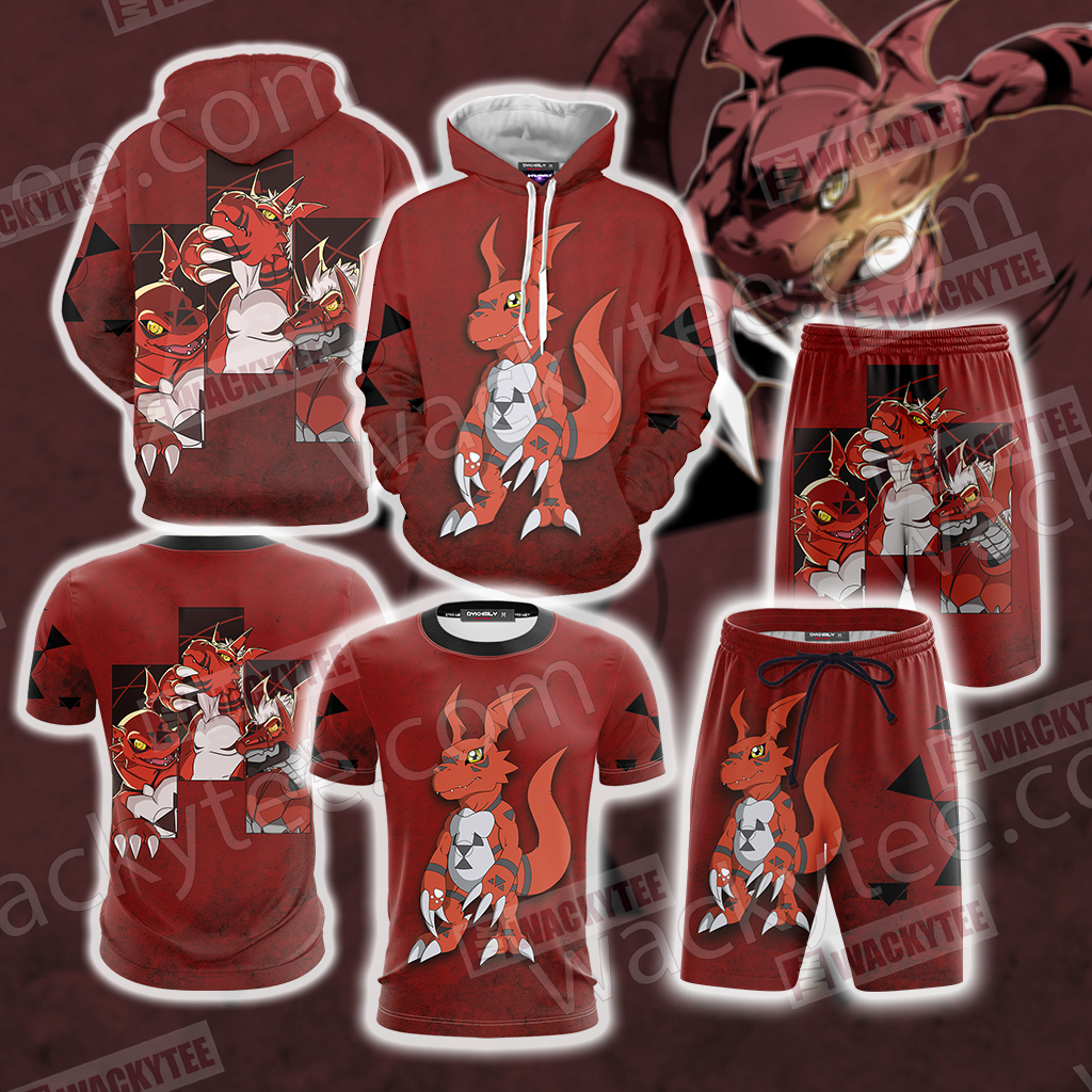 Digimon Guilmon Unisex New 3D Beach Shorts
