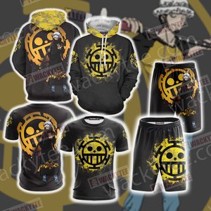 One Piece Trafalgar D. Water Law Unisex 3D Hoodie