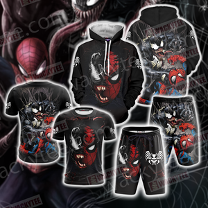 Spider-Man and Venom Unisex 3D Hoodie