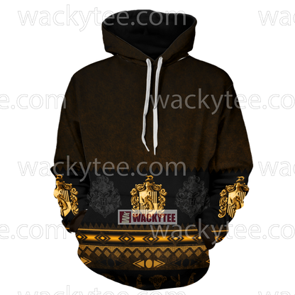 Loyal Like A Hufflepuff Harry Potter Wacky Style 3D Hoodie