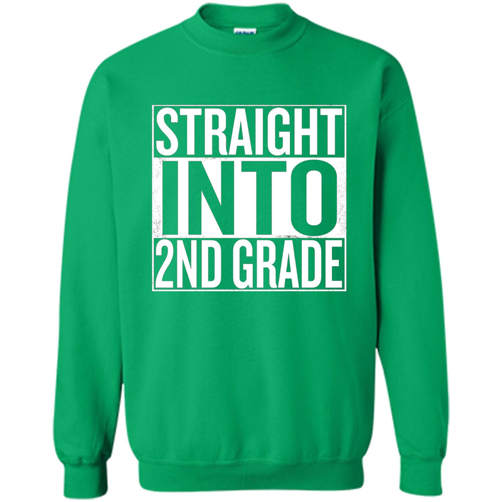 Straight Into 2nd Grade Back To School T-shirt School Day T-shirt Irish Green