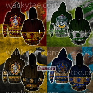 Wise Like A Ravenclaw Harry Potter Wacky Style Zip Up Hoodie
