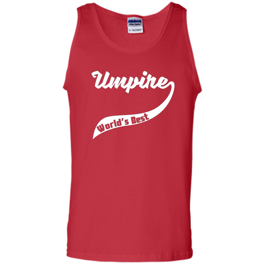 Retro World's Best Umpire T-Shirt Red