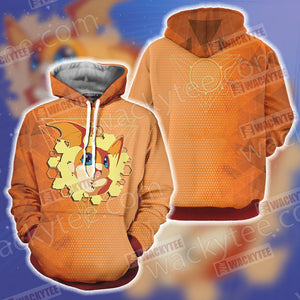 Digimon Veemon Chibi Unisex 3D Hoodie