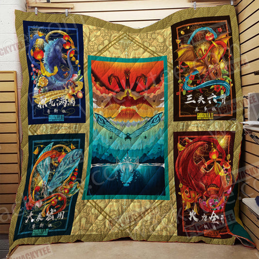 Godzilla : King of The Monsters 3D Quilt Blanket Queen (203x228CM)