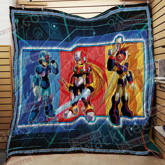 Mega Man 3D Quilt Blanket Queen (203x228CM)