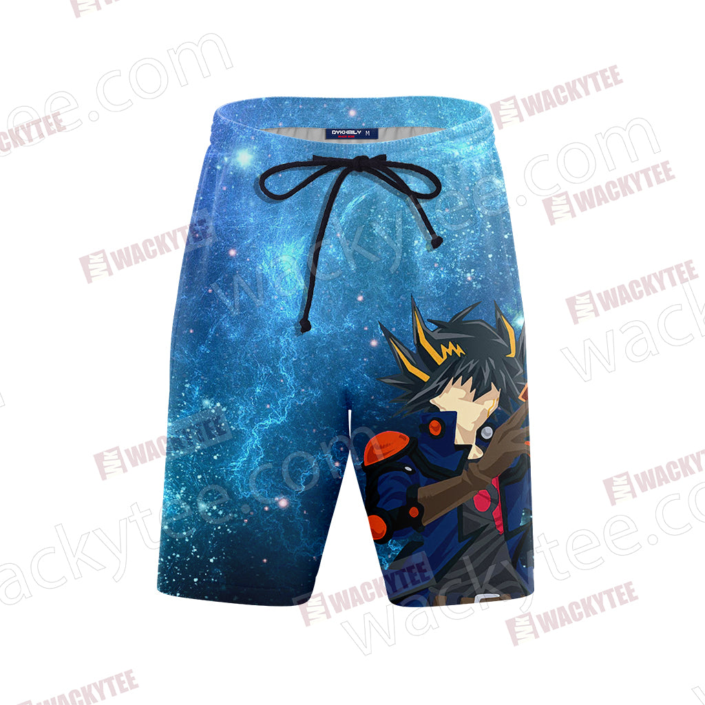 Yu-Gi-Oh! Yusei Fudo and Stardust Dragon Unisex 3D Beach Shorts