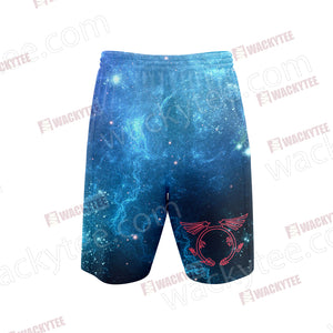 Yu-Gi-Oh! Yusei Fudo and Stardust Dragon Unisex 3D Beach Shorts