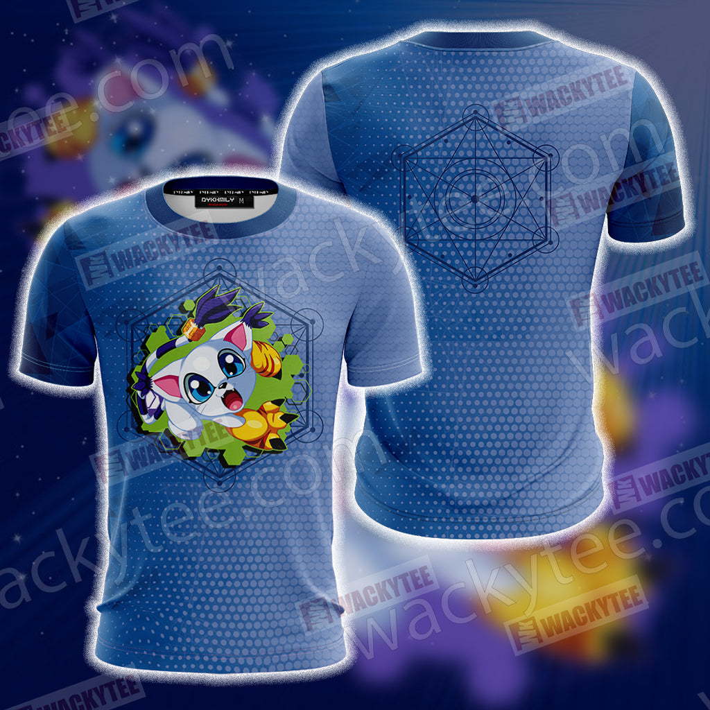 Digimon Gatomon Chibi Unisex 3D T-shirt