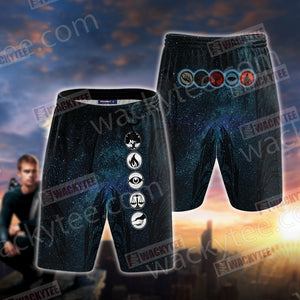 Divergent 3D Beach Shorts