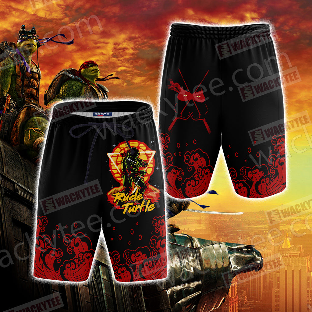 Teenage Mutant Ninja Turtles - Raphael Rude Turtle Beach Shorts