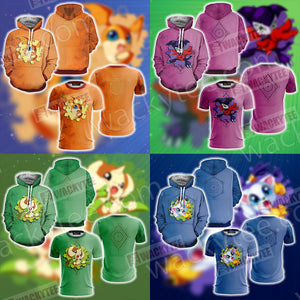 Digimon Veemon Chibi Unisex 3D Hoodie