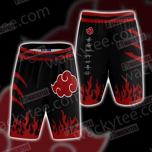 Naruto Akatsuki New Unisex 3D Beach Shorts