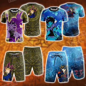 Yu-Gi-Oh! Yusei Fudo and Stardust Dragon Unisex 3D Beach Shorts