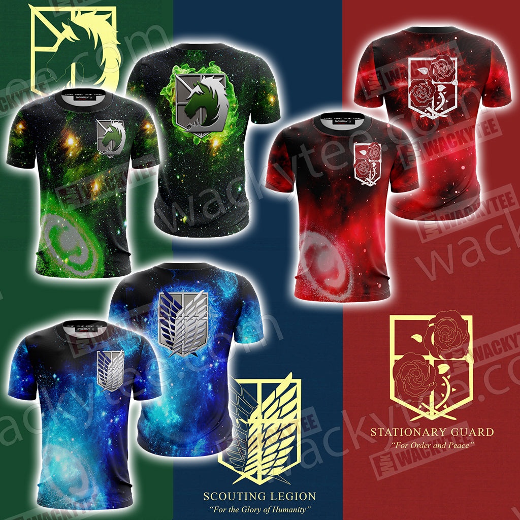 Attack On Titan Stationary Guard For Older And Peace Unisex 3D T-shirt