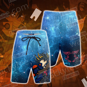 Yu-Gi-Oh! Yusei Fudo and Stardust Dragon Unisex 3D Beach Shorts