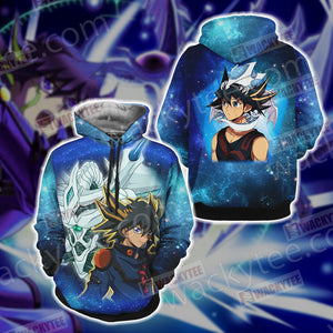 Yu-Gi-Oh! Yusei Fudo and Stardust Dragon New Version 3D Hoodie