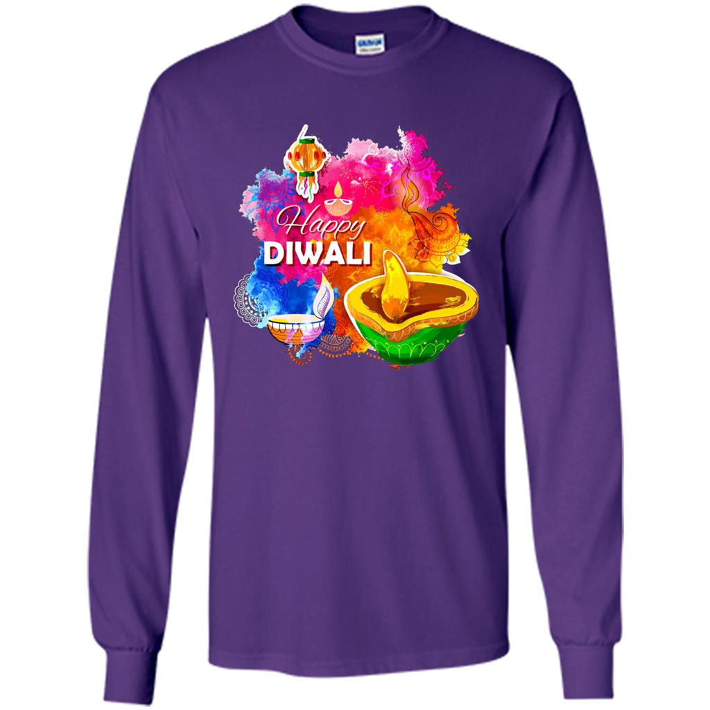 Happy Diwali Deepavali T-Shirt October 19th T-shirt Purple