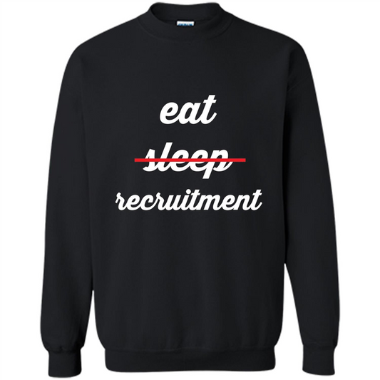 Eat Sleep Recruitment T-shirt Black