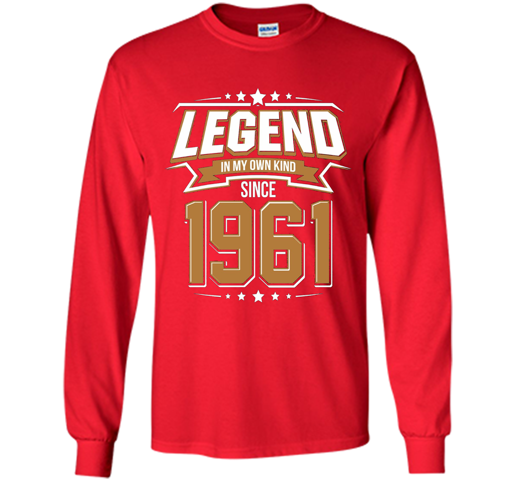 Legend Since 1961 T-Shirt for 56 Years Old Birthday Gifts t-shirt Red