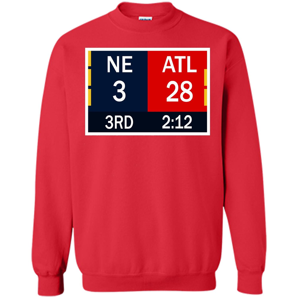 NE 3 ATL 28 Final T-shirt 2 Sides 1 Game Red