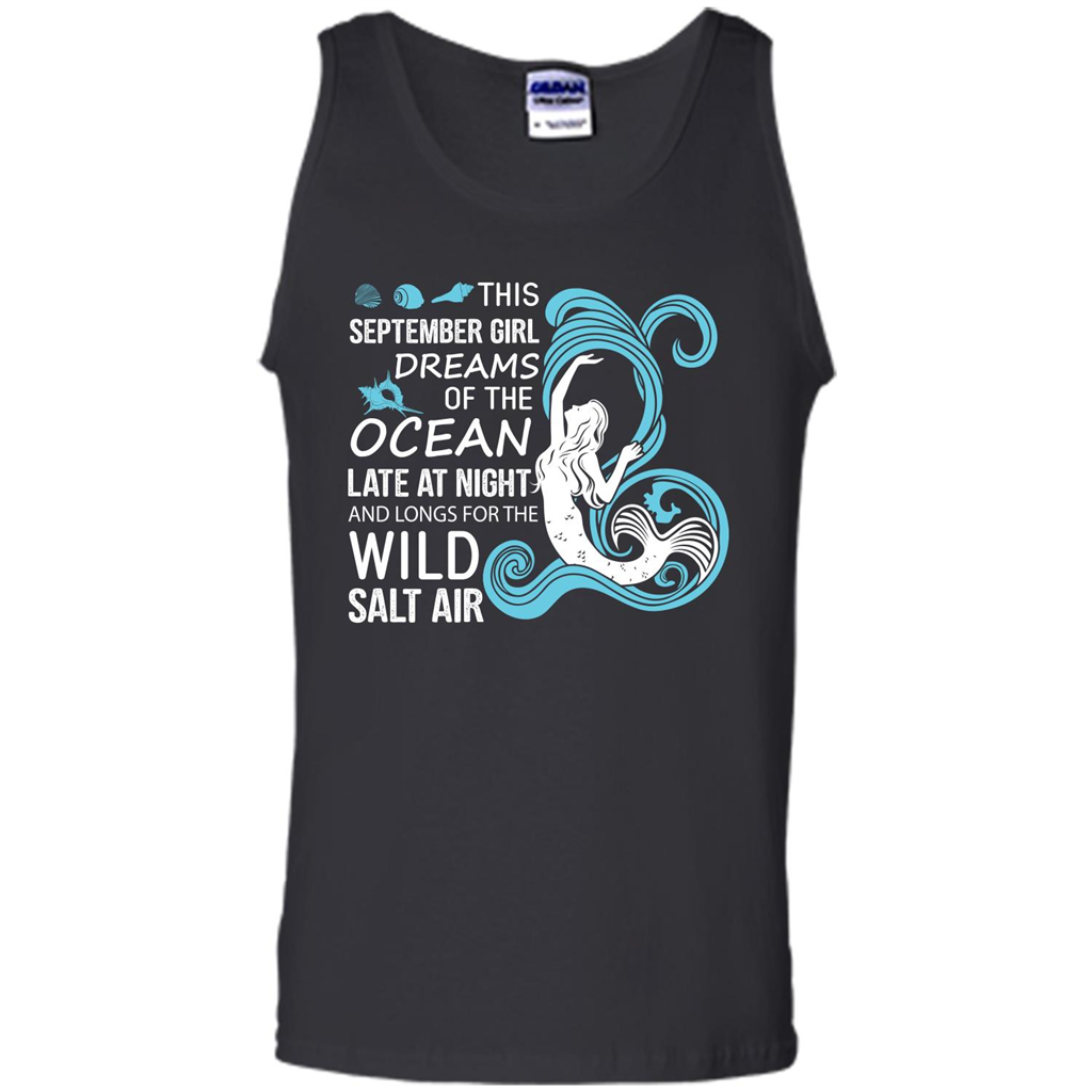 This September Girl Dreams Of The Ocean Late At Night T-shirt Black